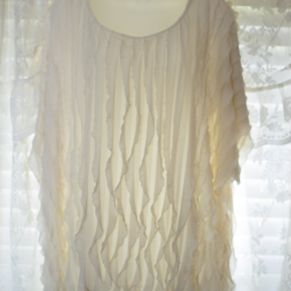 Cream Color Slimming Flowy Top